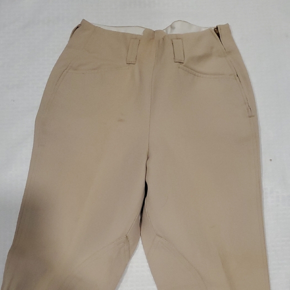 Equestrian Tan Boot Cut Flare Riding Pants Size 28 - Picture 2 of 14